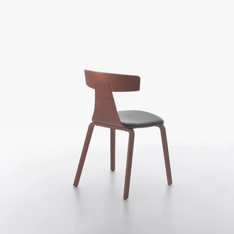 remo wood with fixed cushion in leather