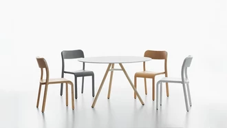 mart table round and blocco chair group