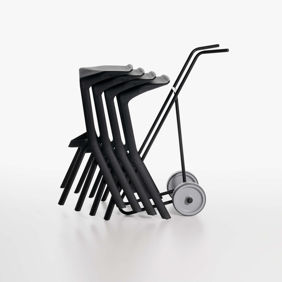 miura, stool, white, black, stackable, plastic, outdoor, konstantin