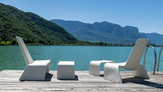 land lounge chair and land ottoman at lake caldaro