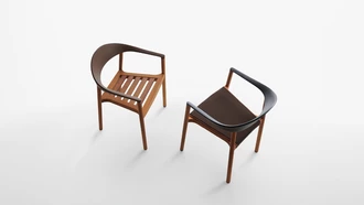 Remo outdoor with a wooden frame made of iroko and a removable seat