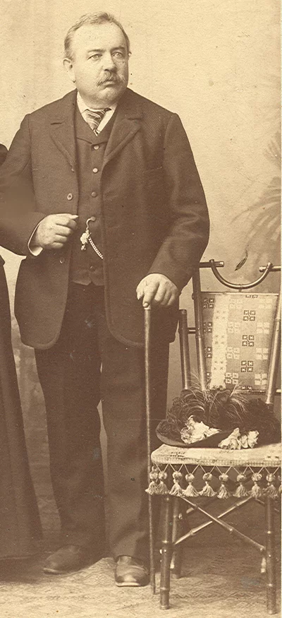 Studio portrait of Karl Plank, founder of the company