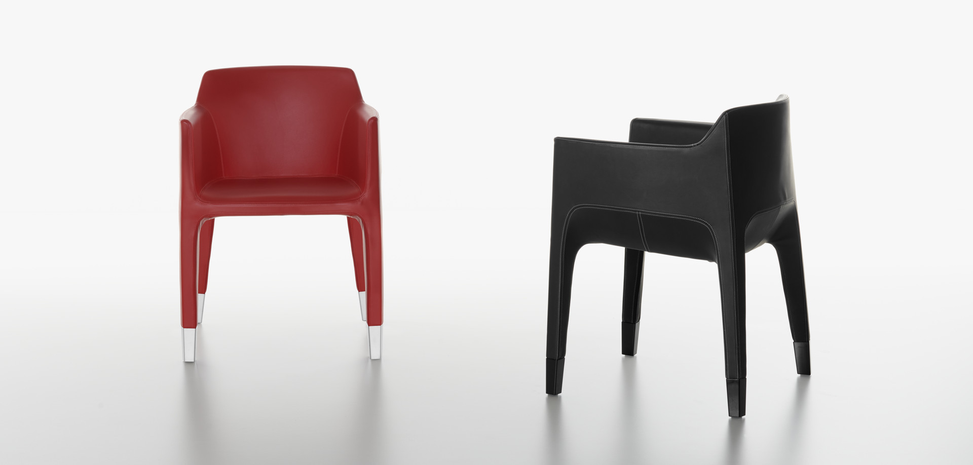Plank - MON AMI armchair black and red