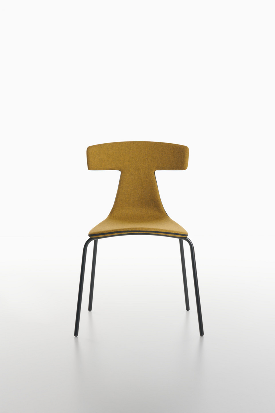 Remo, upholstered, indoor, living, fabric, leather, stackable chair, konstantin grcic, plank
