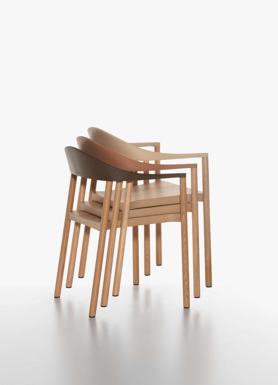 monza, armchair, stackable chair, ash, walnut, indoor, pastel colors