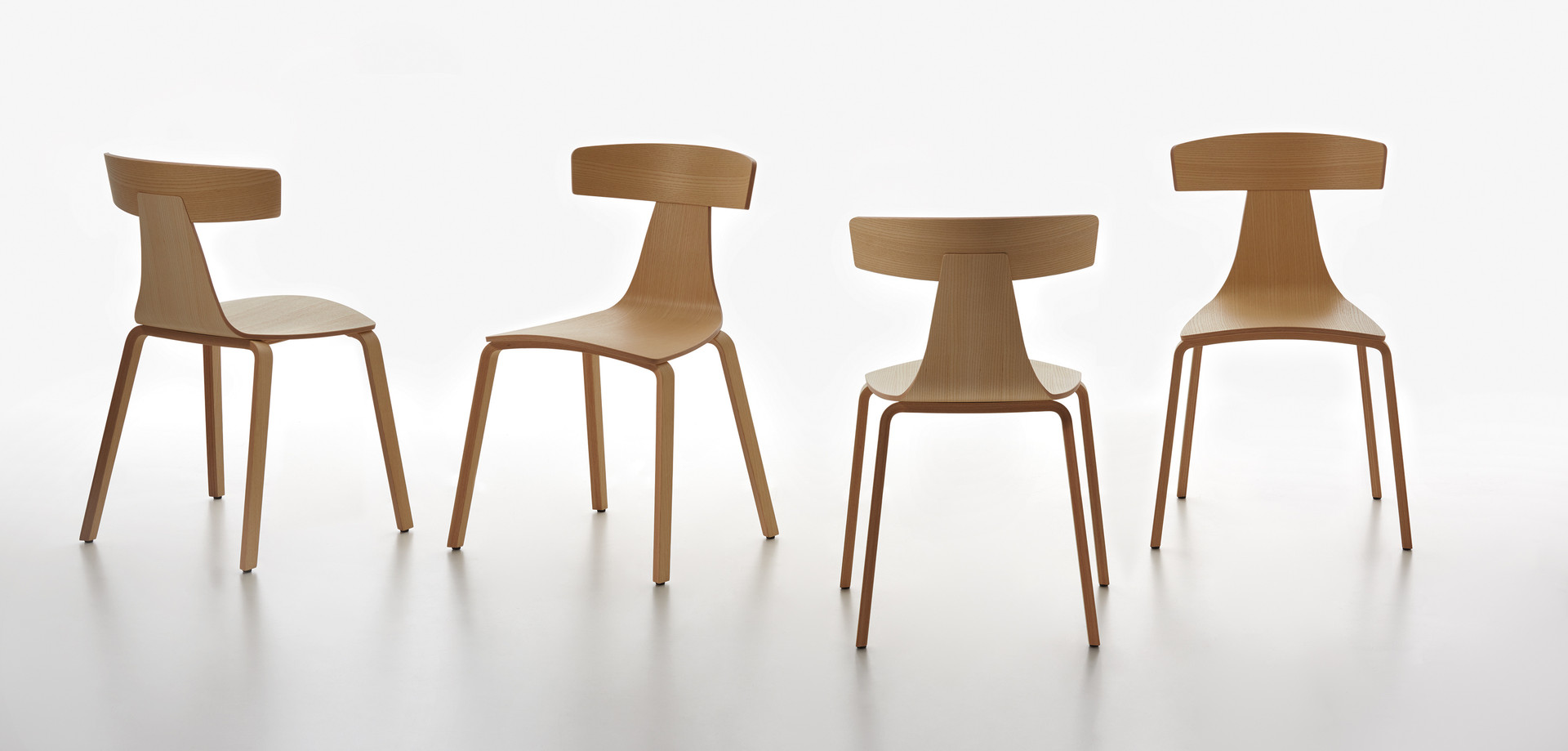 Plank - REMO wood chair, ash natural, all sides