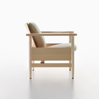 sombra lounge chair in ash natural with cushion and upholstery
