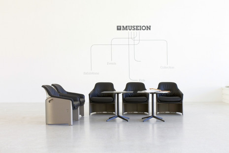 MUSEION Bozen - AVUS club chair, MIURA stool, MISTER X table