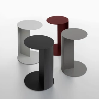 to side table in black, wine red, agate grey and quartz grey