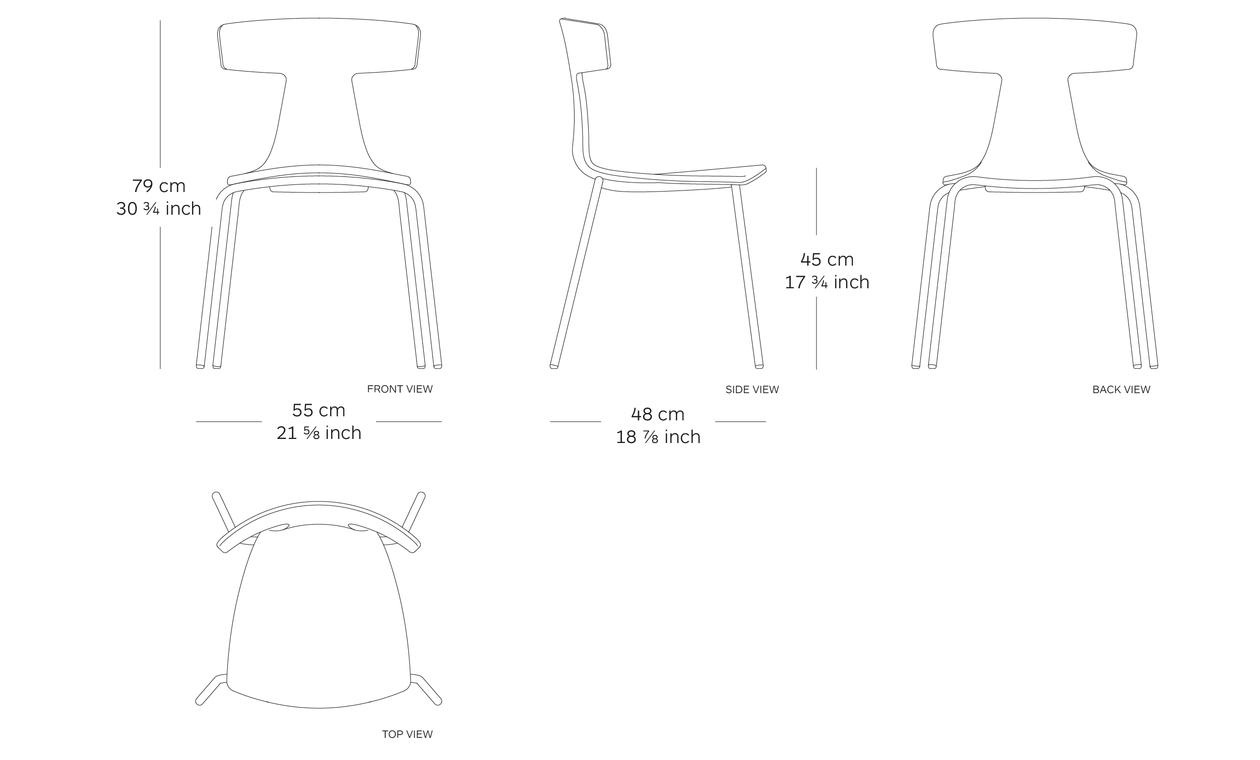 remo upholstered dimensions