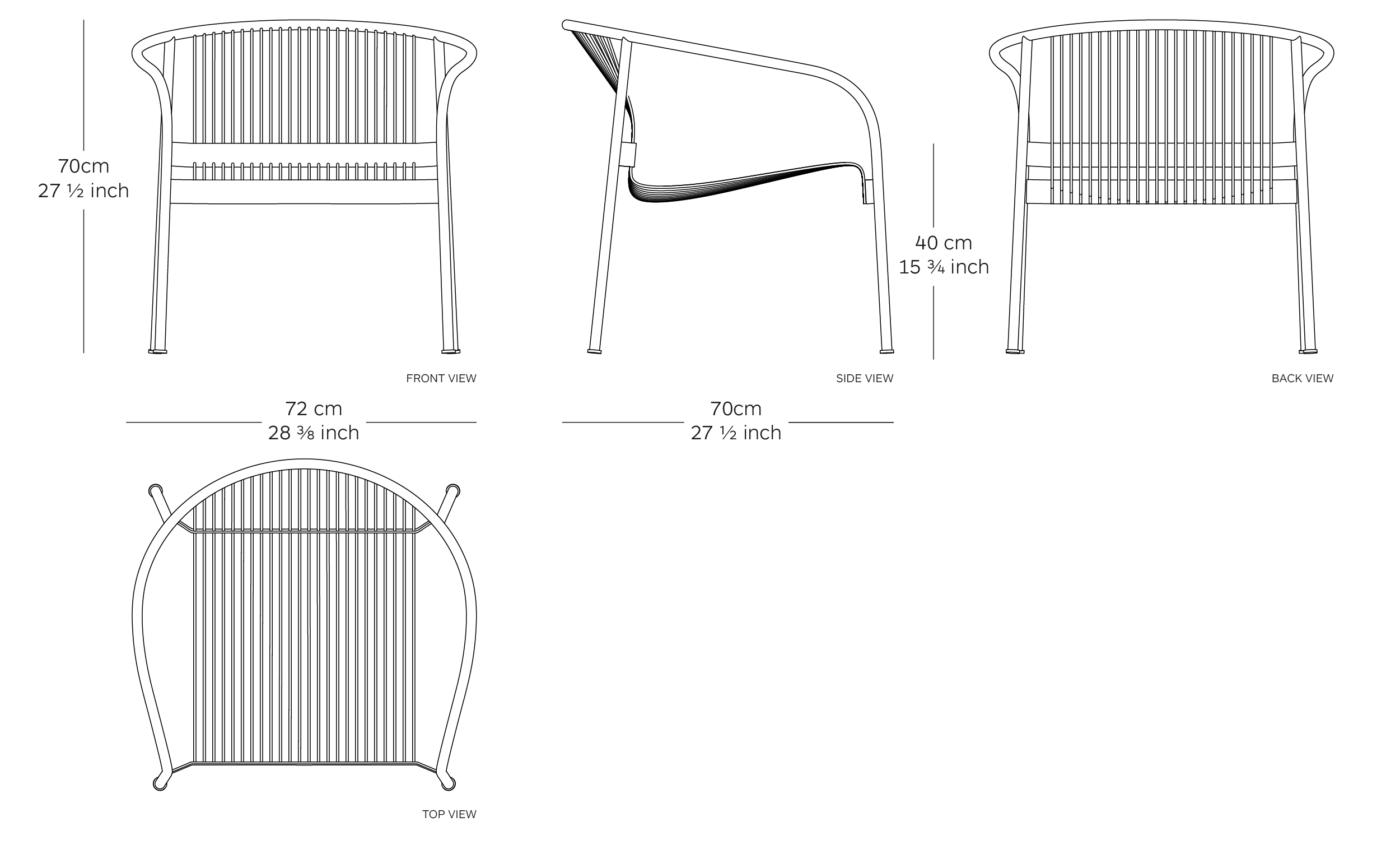 velit lounge chair dimensions