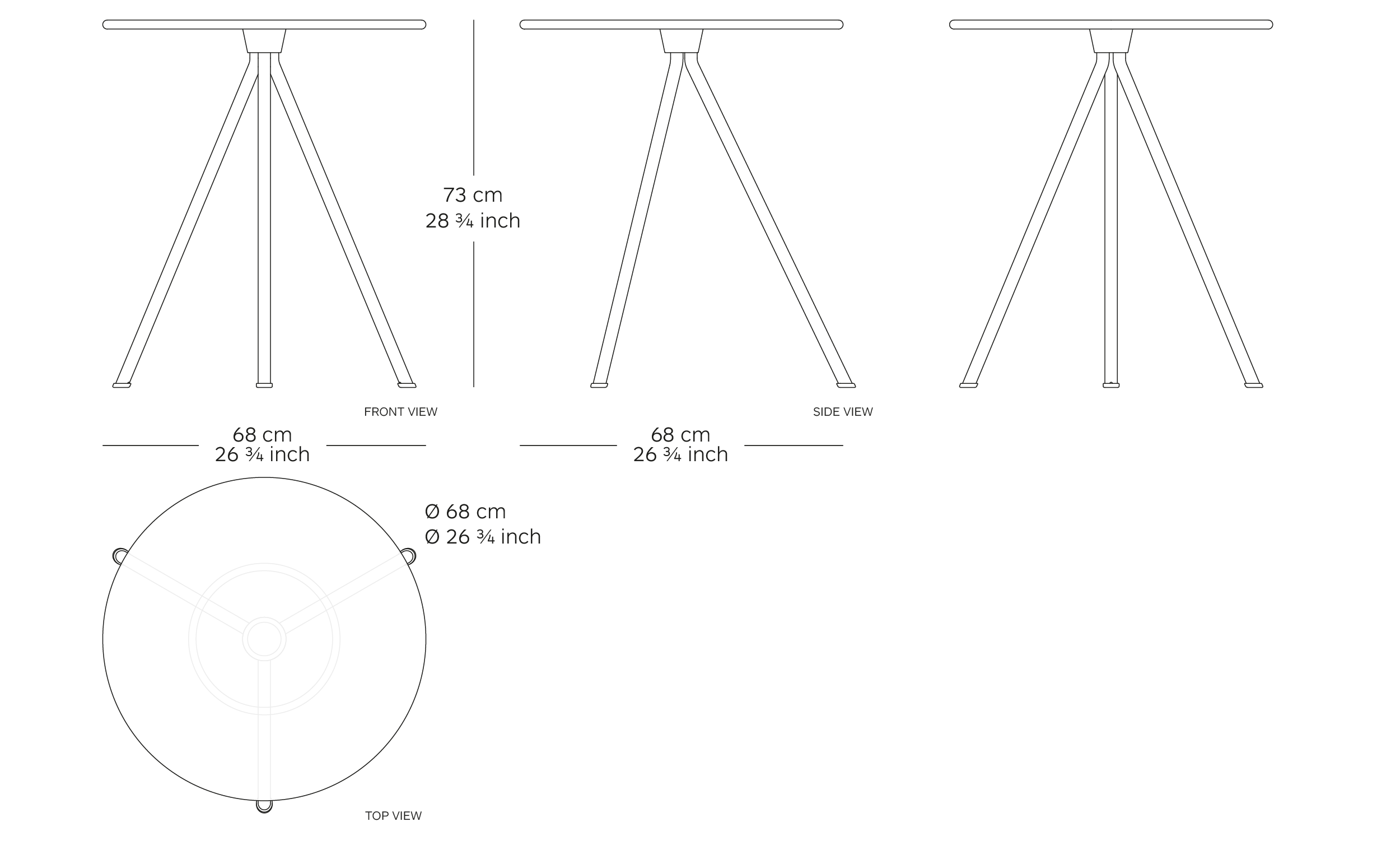randevu table dimensions