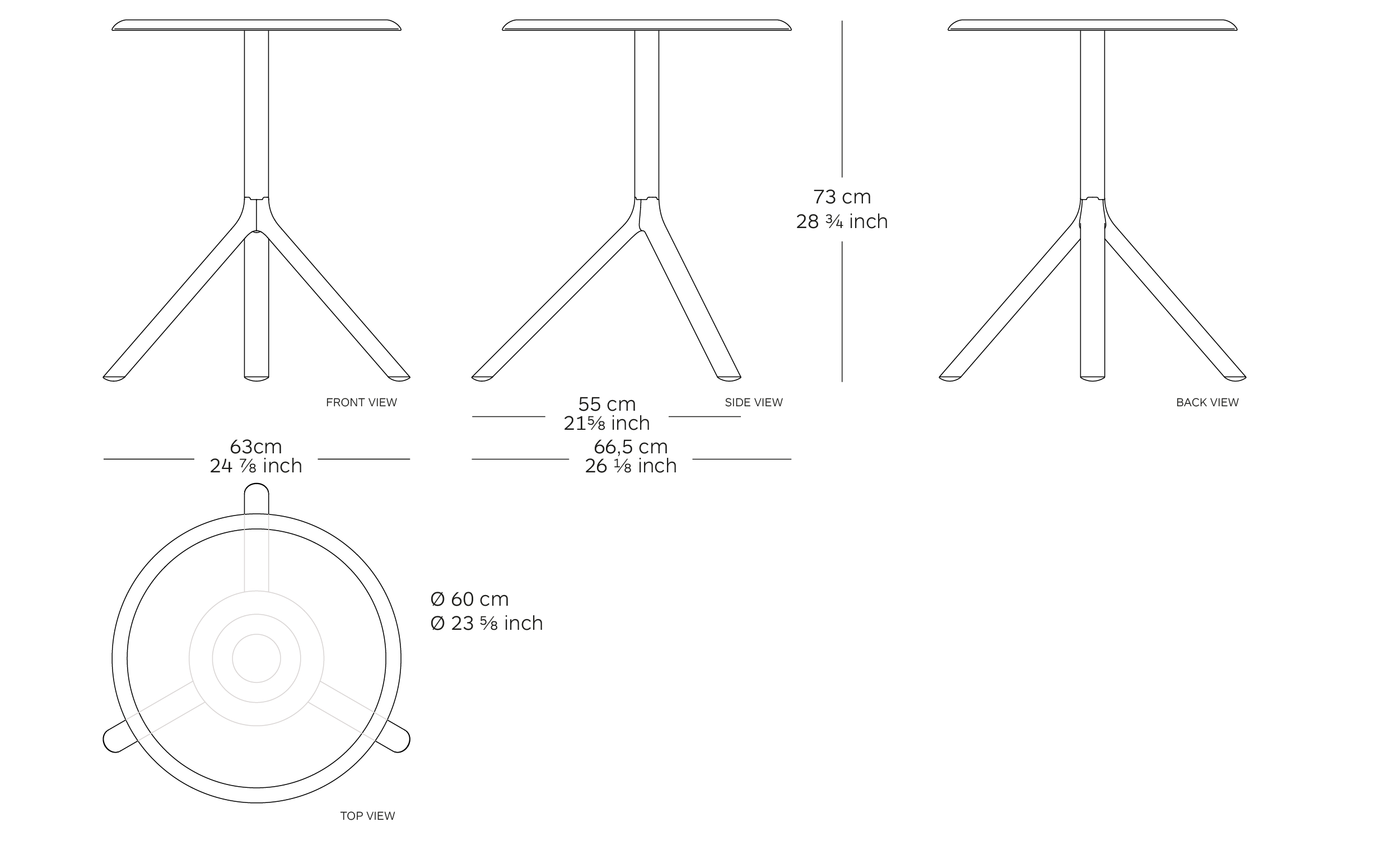 MOD. 9553-01 miura table dimensions