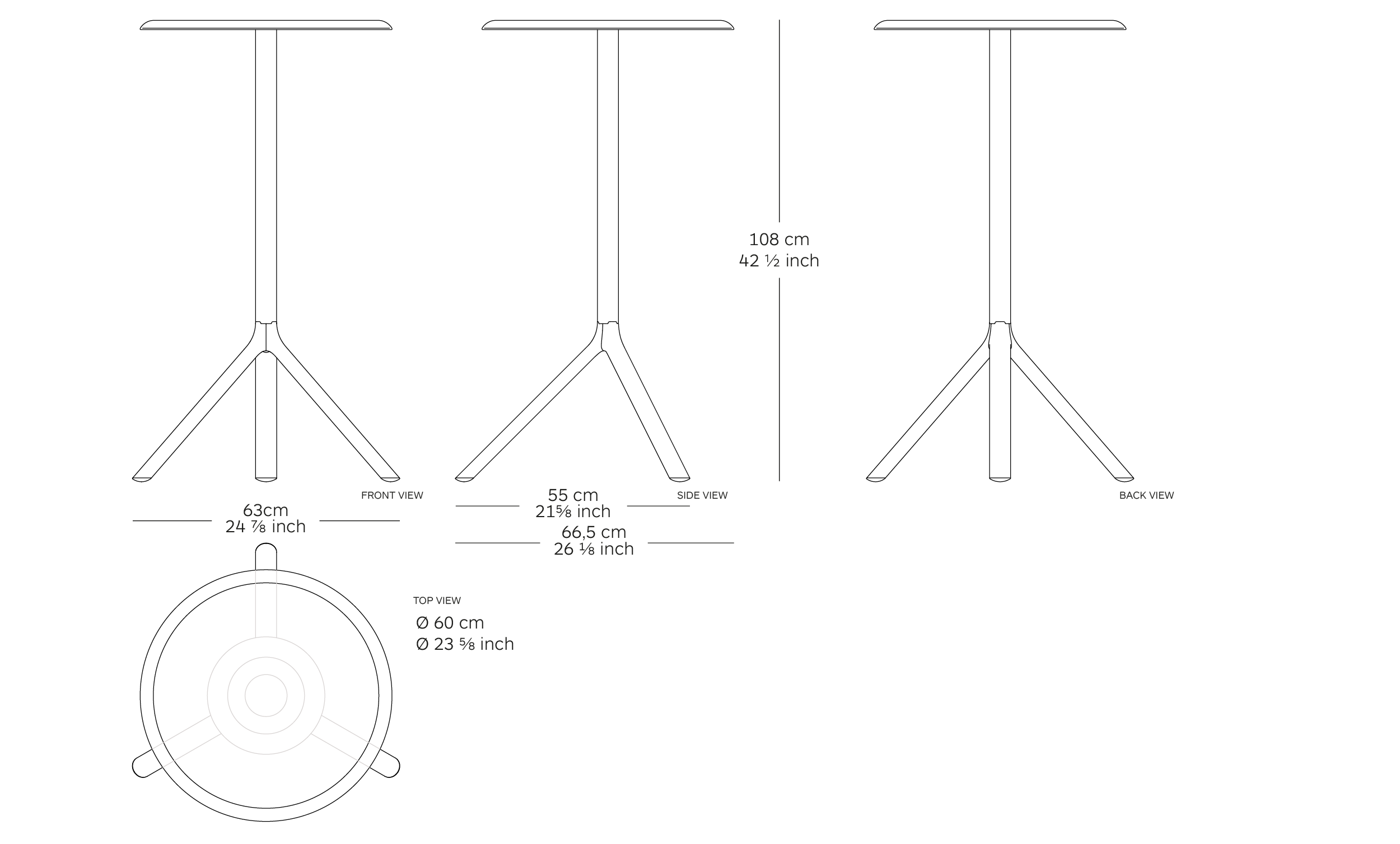 miura table dimensions