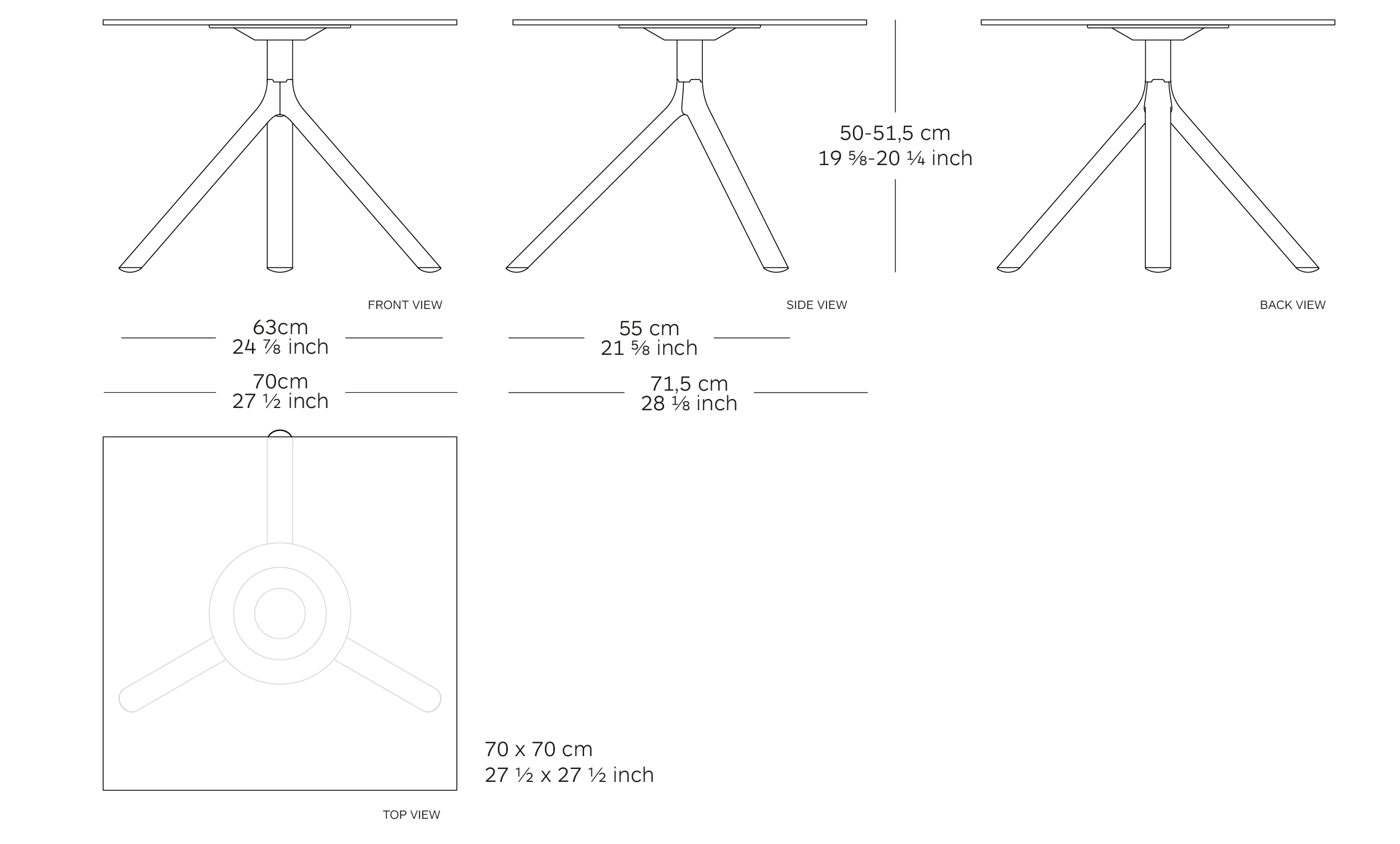 miura table dimensions