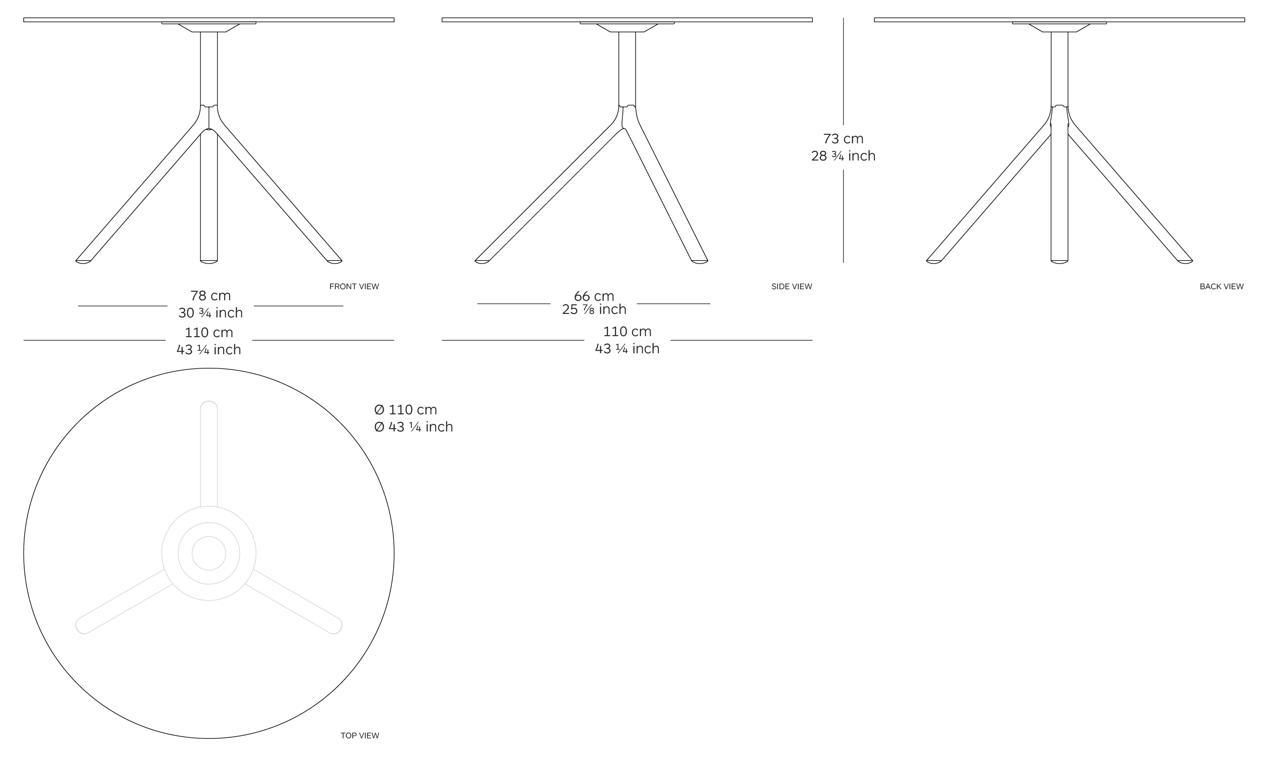 miura table dimensions