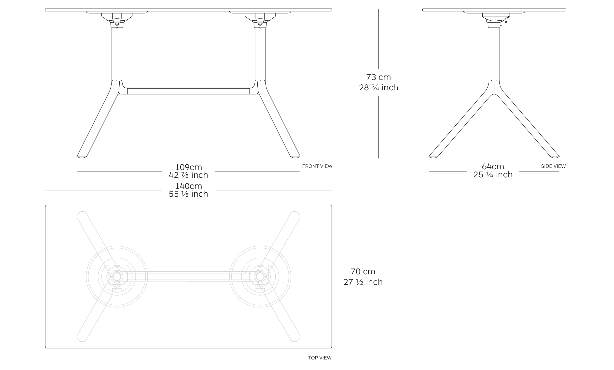 miura table dimensions