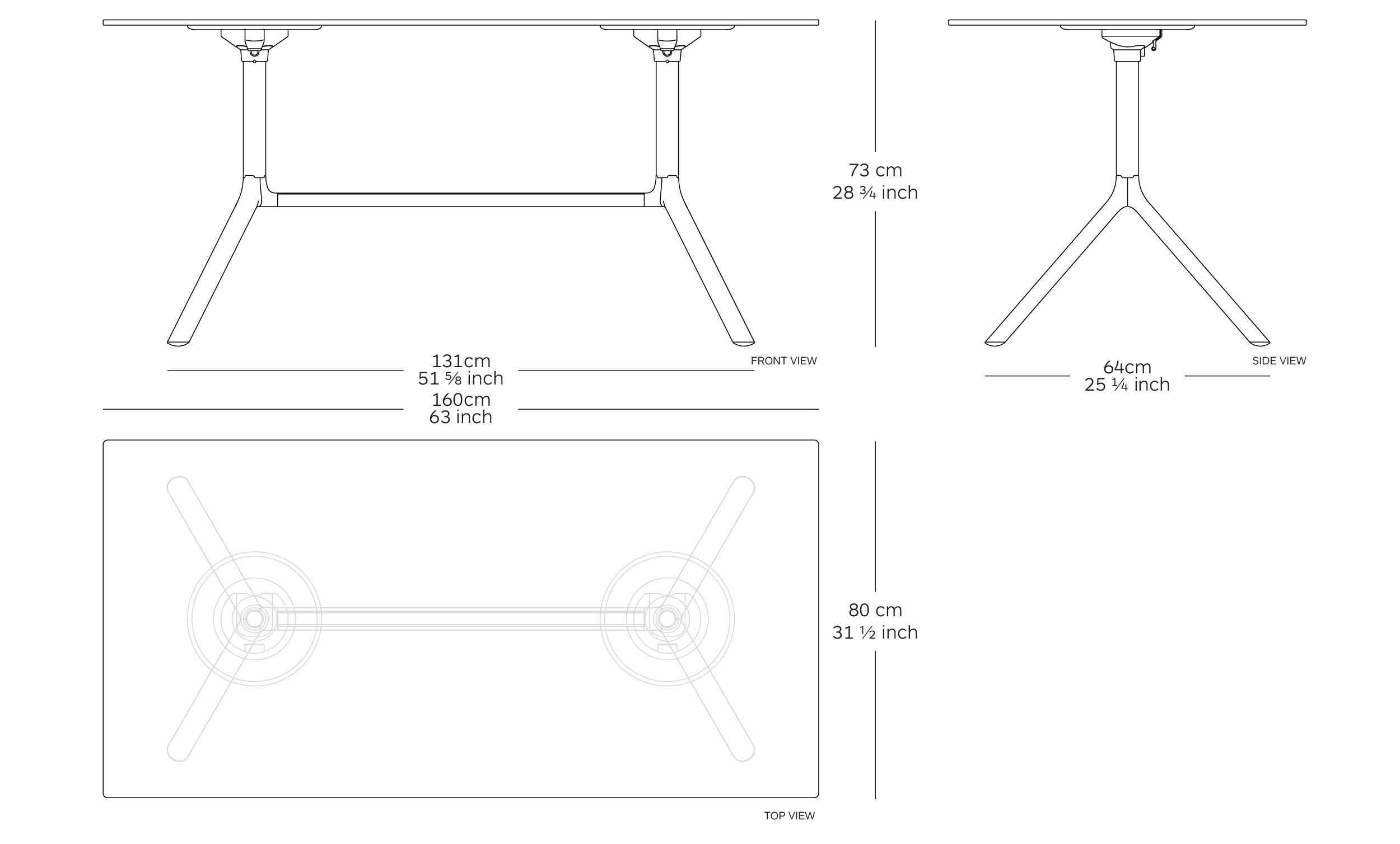 miura table dimensions