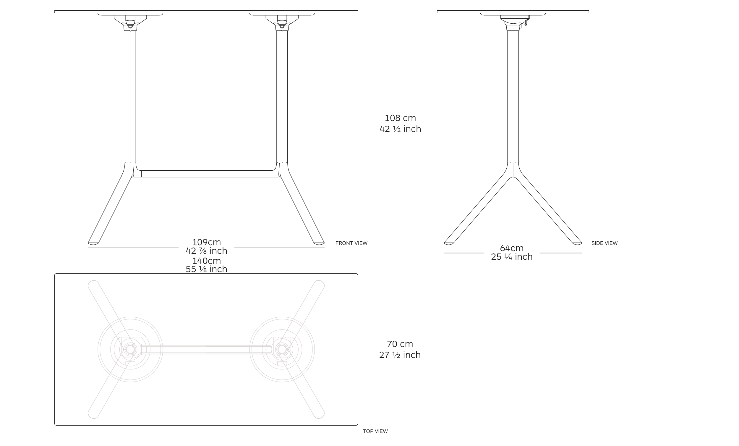 miura table dimensions