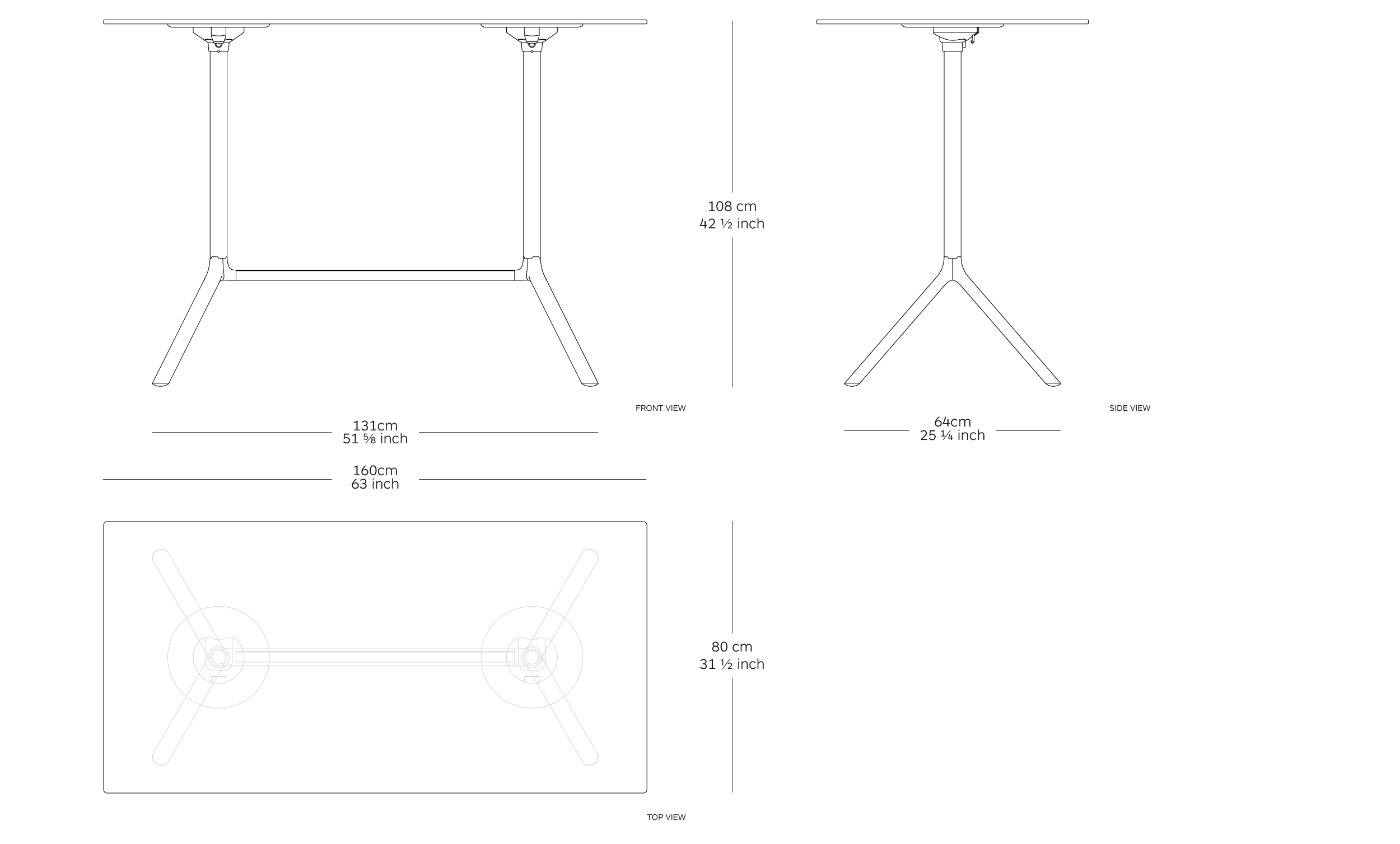 miura table dimensions