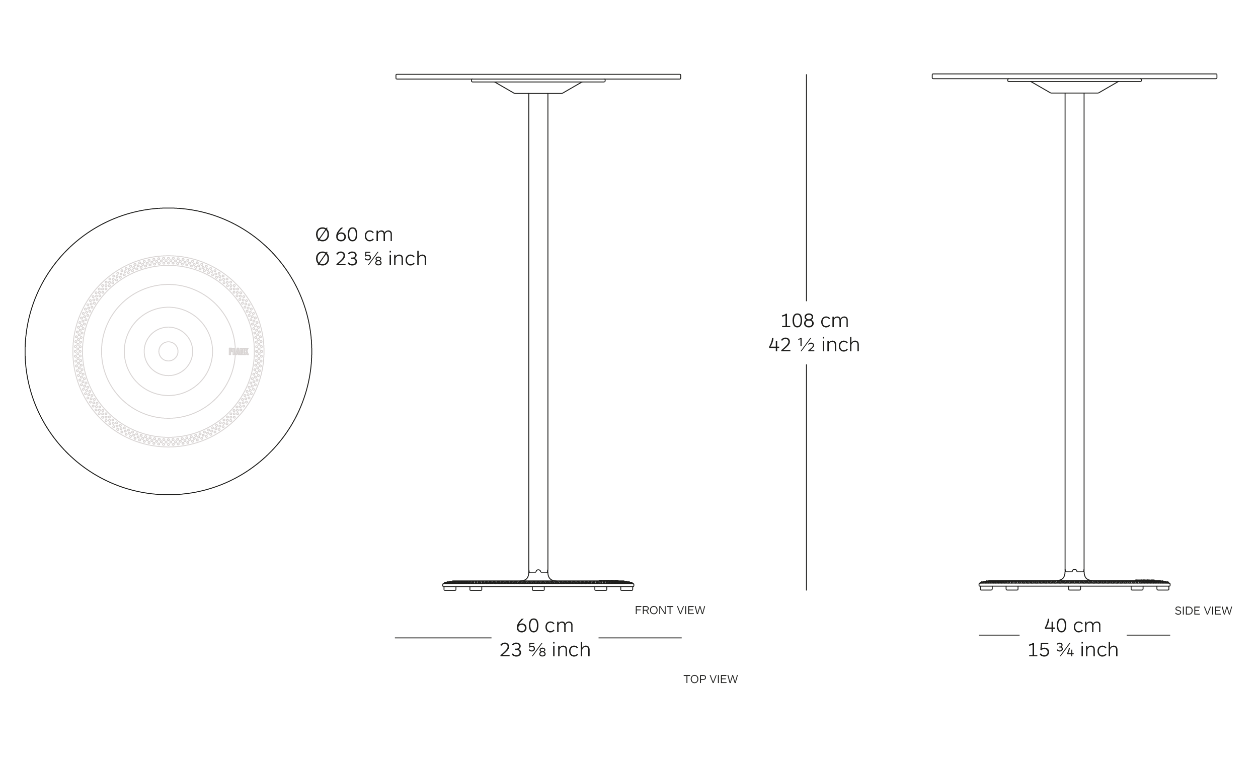 MOD. 9380-71 bon table dimensions