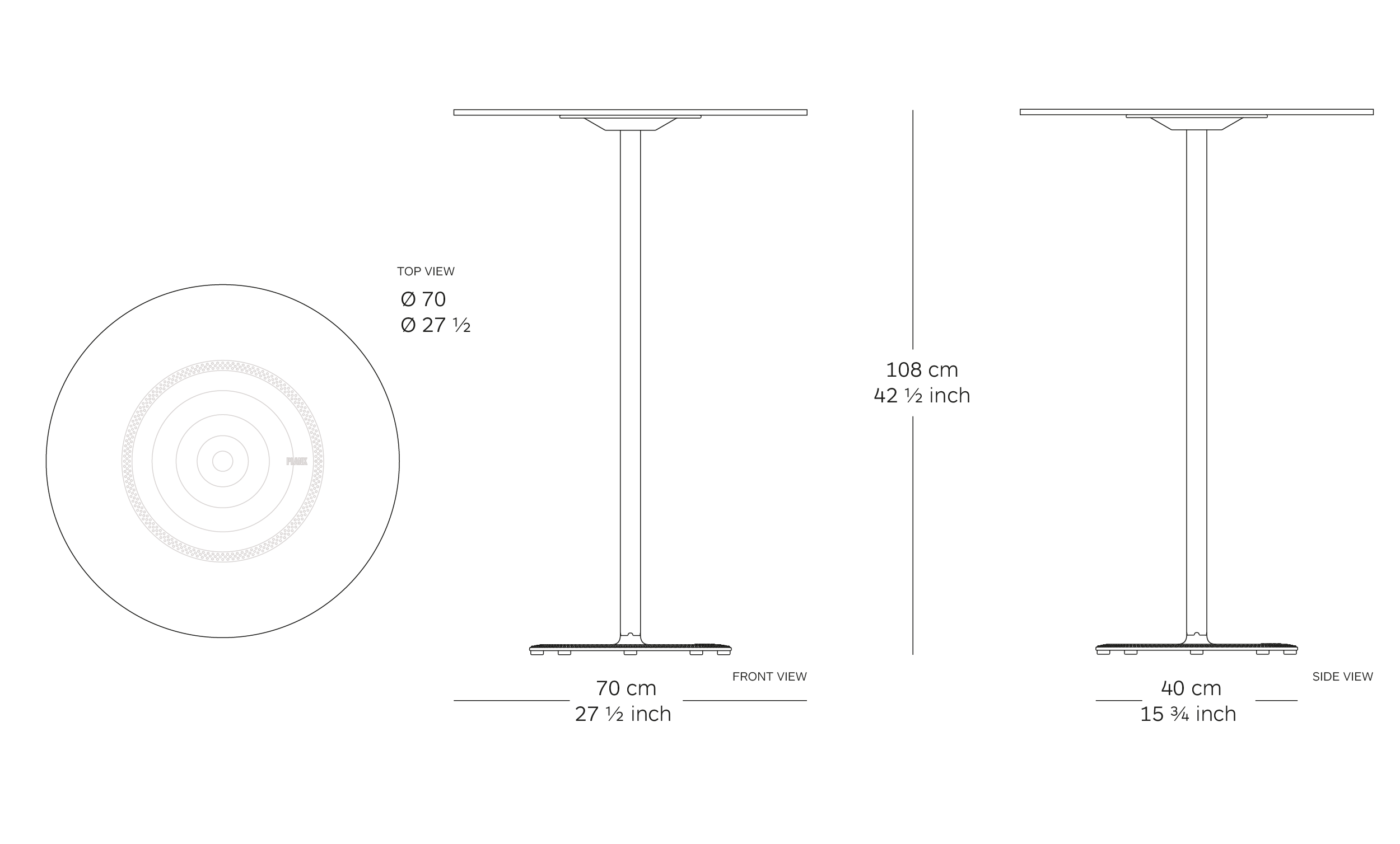 MOD. 9382-71 bon table dimensions
