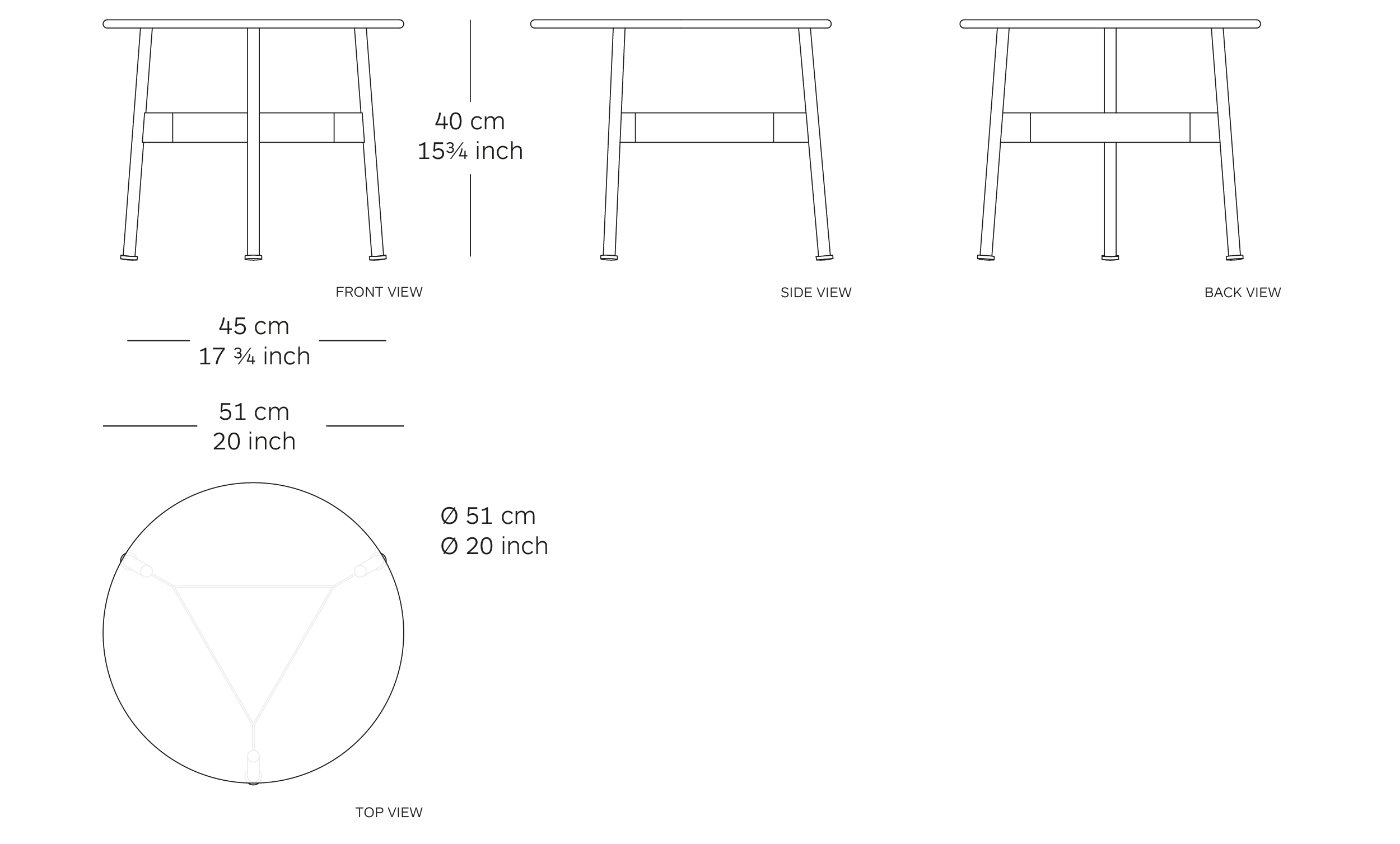 Velit side table dimensions