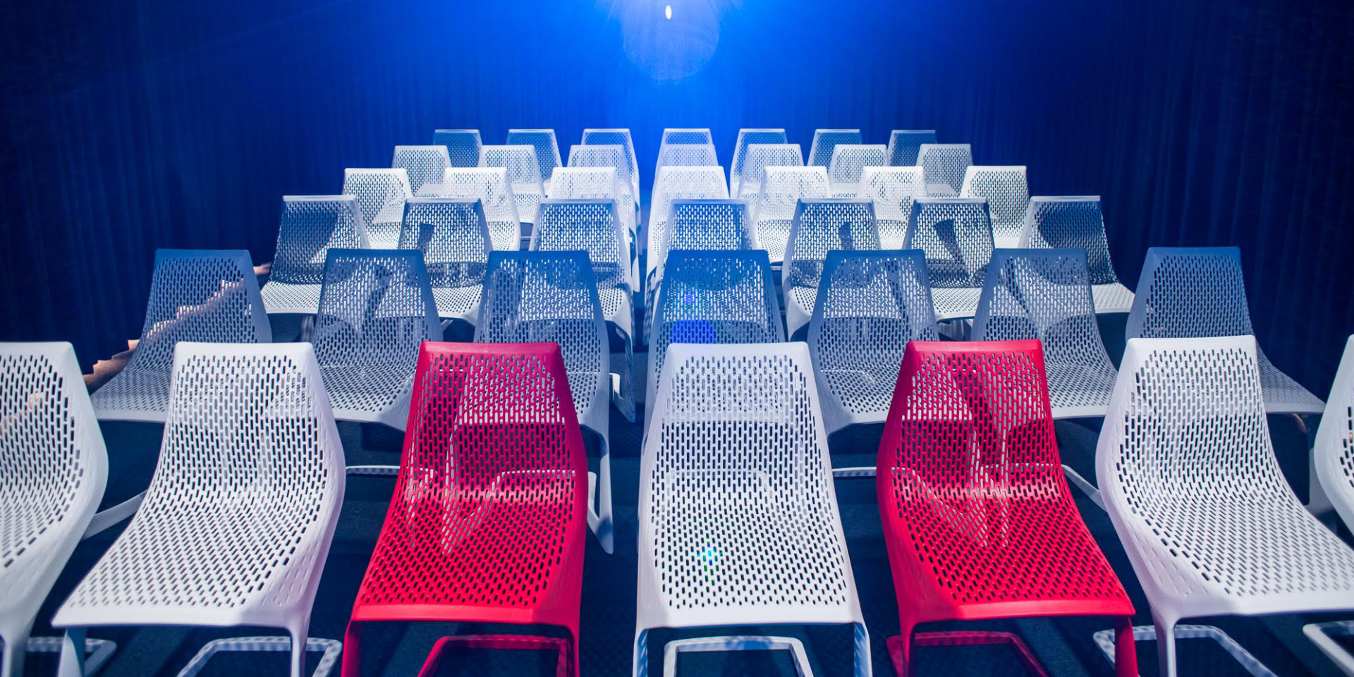 MYTO chair, design Konstantin Grcic, at Vilnius Airport Movie Theatre Film Box LT. 